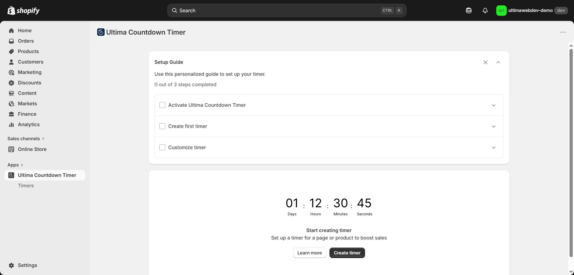 Ultima Countdown Timer